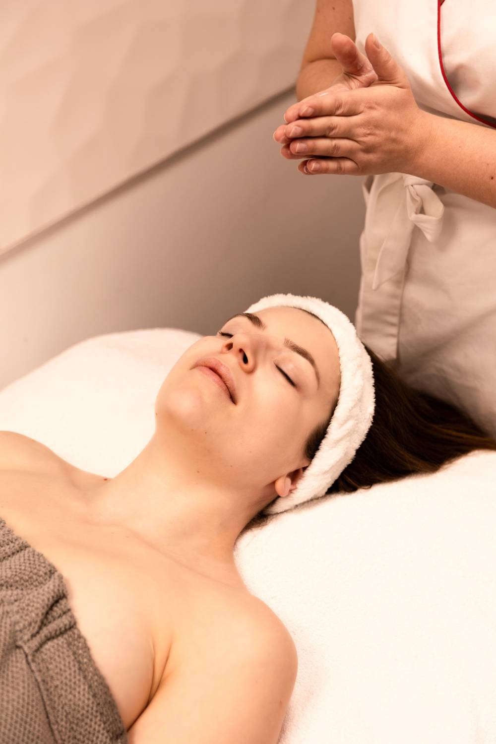 préparation massage visage